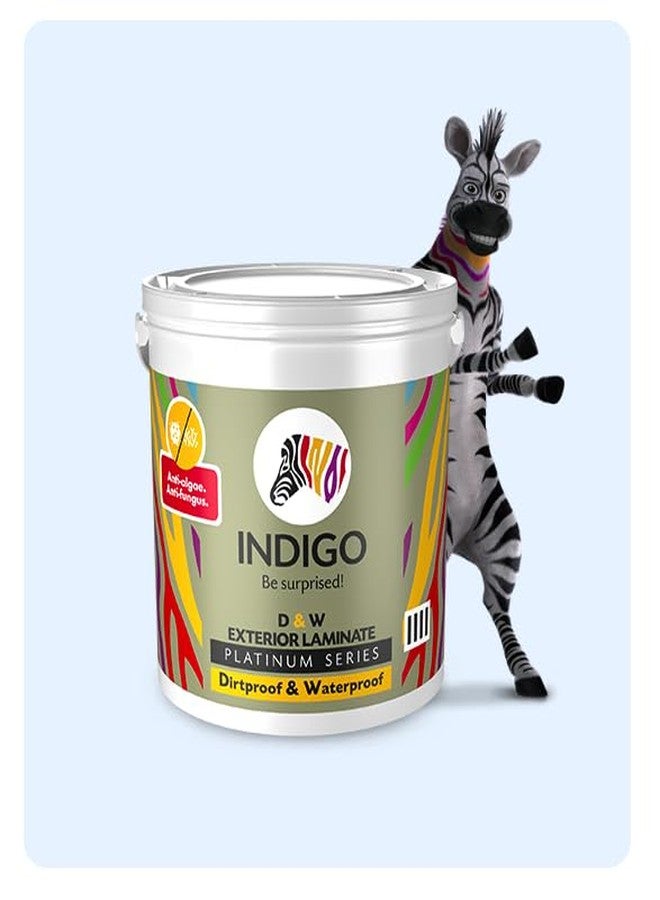 Indigo Dirt and Waterproof Exterior Laminate Platinum Series | High UV Resistance | Algae & Water Protection | Long-Lasting Exterior Finish | 1 L Super White